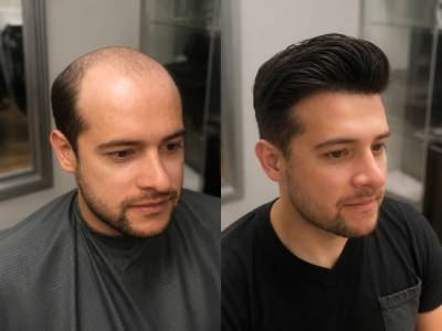 Ralph shows his before and after hair