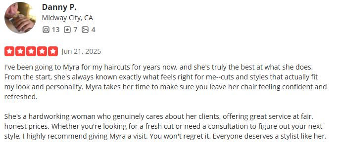myra yelpreview8 Free Hair Replacement Consultation